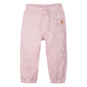 Pure Pure Leinenhose soft pink gepunktet