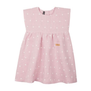 Pure Pure Kleichen aus Leinen soft pink gepunktet