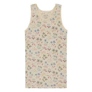 Hust&Claire Woll-Seide Tanktop Erdbeeren weiss