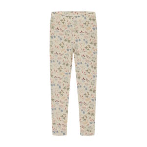Hust&Claire Woll-Seide Leggings Erdbeeren weiss