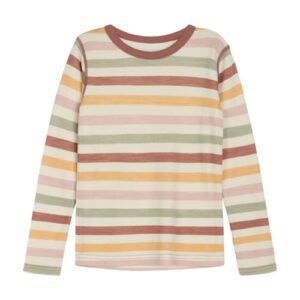 Hust&Claire Woll-Bambus Langarmshirt gestreift rosa