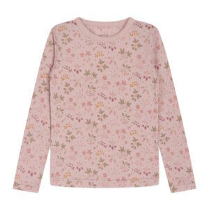 Hust&Claire Woll-Seide Langarmshirt Erdbeeren rosa