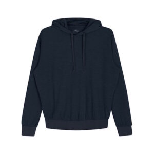 Hust & Claire Woll-Bambus Damen Sweat-Hoodie dunkelblau