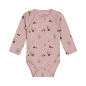 Hust & Claire Wolljersey Wickelbody Schäfchen rosa