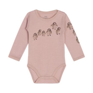 Hust&Claire Wolljersey Body Pinguine rosa