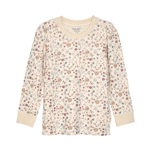 Celavi Bambusviskose Wolle Doubleface Langarmshirt Whitered Rose