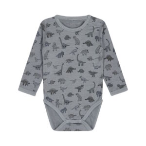Hust&Claire Woll-Seide Body Dinosaurier blau