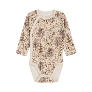 Hust & Claire Wolle-Bambus Wickelbody Wald beige