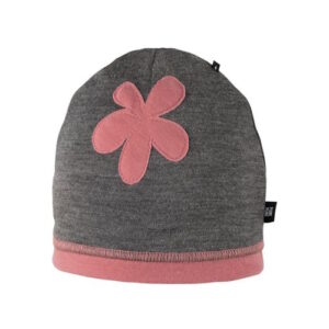 Pure Pure Mini Beanie Merinowolle Blume dusty pink