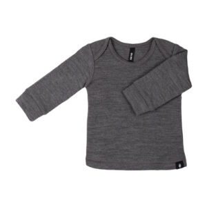 Pure Pure Langarmshirt Merinowolle grau