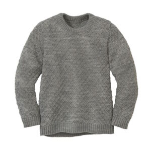 Disana Aran Pullover hellgrau