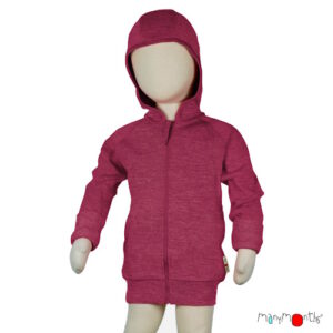 ManyMonths Hooded Zip Cardigan Dark Cerise