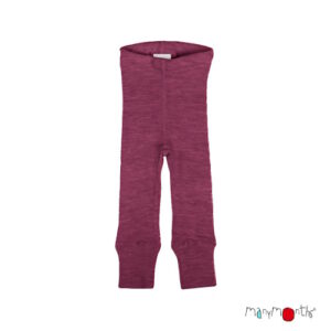 Manymonths Woll-Leggings Dark Cerise