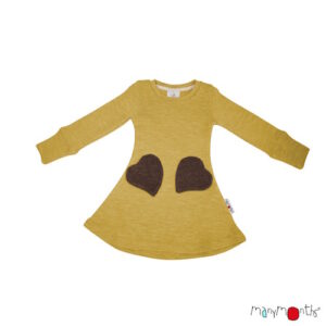 ManyMonths Heart Pocket Dress Axolotl Yellow