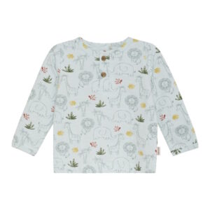 Minymo Langarmshirt Safari misty blue