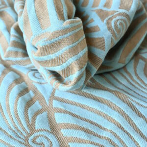 Ringsling aus Yaro Dandy Duo Silver-Blue Beige Linen