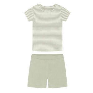 Hust&Claire Pyjama aus Bambusviskose mint gestreift
