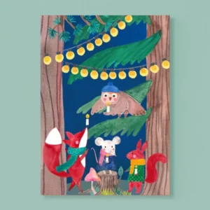 Frau Ottilie Postkarte *Weihnachtsleuchten*