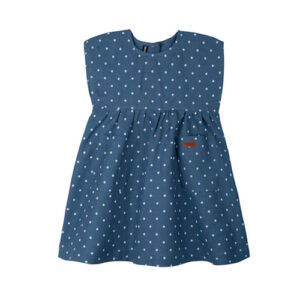 Pure Pure Kleichen aus Leinen steel blue gepunktet