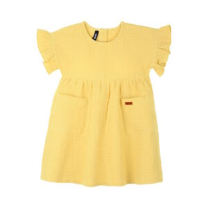 Pure Pure Kleid mit Taschen aus Musselin banana cream