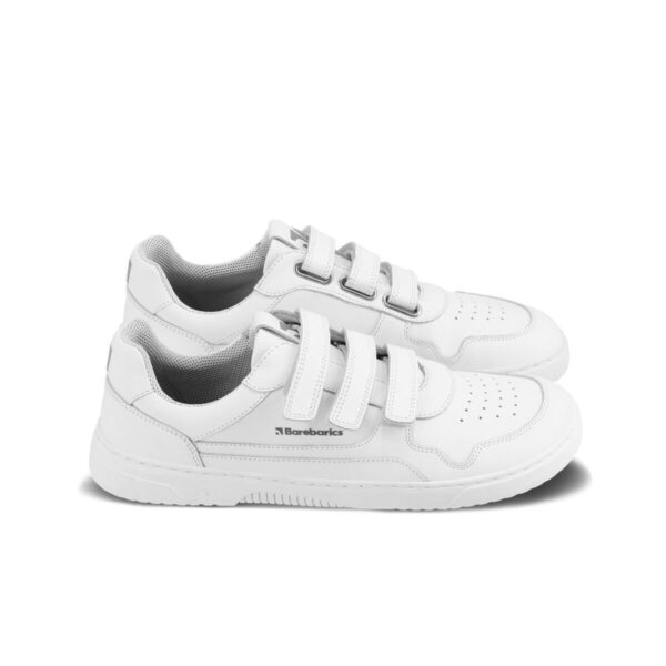 Barefoot Sneakers Barebarics Zing Velcro - All White - Leather – Bild 3