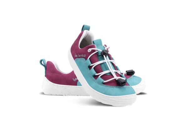Be Lenka Kids barefoot sneakers - Xplorer - Light Teal & Plum – Bild 3