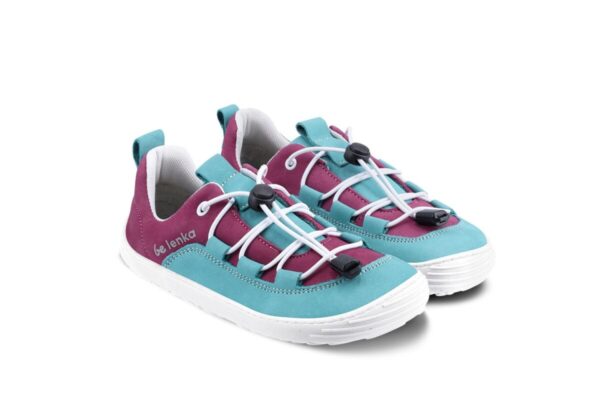 Be Lenka Kids barefoot sneakers - Xplorer - Light Teal & Plum – Bild 5