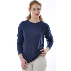 Alkena Damen Langarmshirt aus Bouretteseide marine