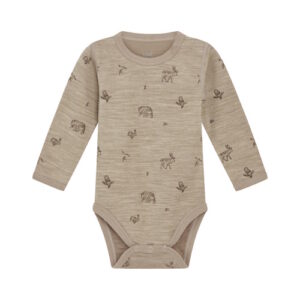 Hust&Claire Wolle-Bambus Body Baloo Biscuit Melange