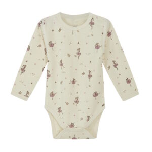 Hust&Claire Wolle-Bambus Body Ballerinas ecru
