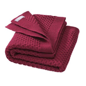 Disana Waben Strickdecke klein cassis