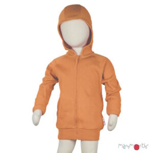 ManyMonths Hooded Zip Cardigan Tangerine Marmalade