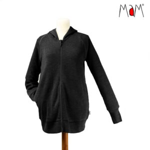 MaM Hooded Zip Cardigan Foggy Black