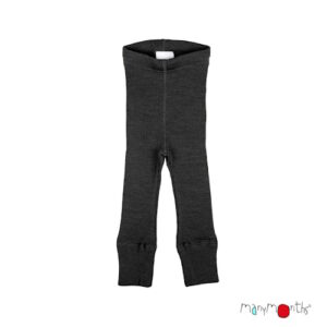 Manymonths Woll-Leggings Foggy Black