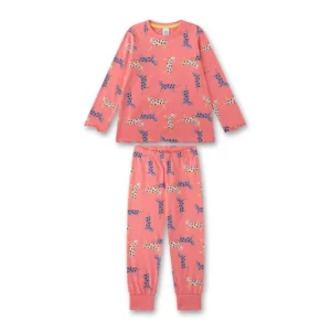 Sanetta Schlafanzug lang pink Wildkatzen