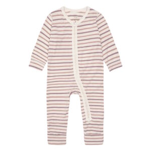 Hust&Claire Bambusviskose Zipper Einteiler rosa gestreift