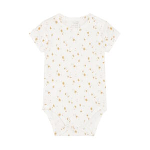 Hust&Claire Bambusviskose-Body Blümchen ivory kurzarm