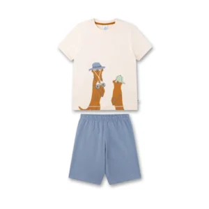Sanetta Schlafanzug Erdmännchen kurz beige