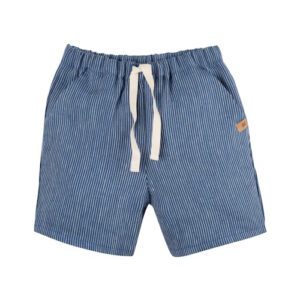 Pure Pure Leinen-Shorts marine weiss