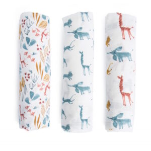 Moulin Roty Musselin 3er Set Sous Mon Baobab