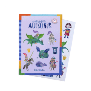 Frau Ottilie spülmaschinenfeste Sticker *Ritter & Drachen*