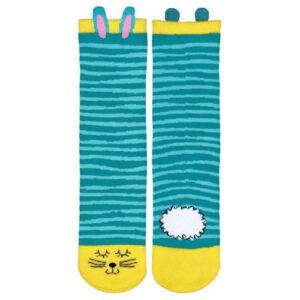 Zaubersocken Frühling Hase blau