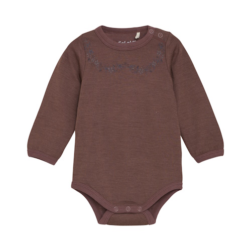 Celavi Bambusviskose Wolle Doubleface Body Marron