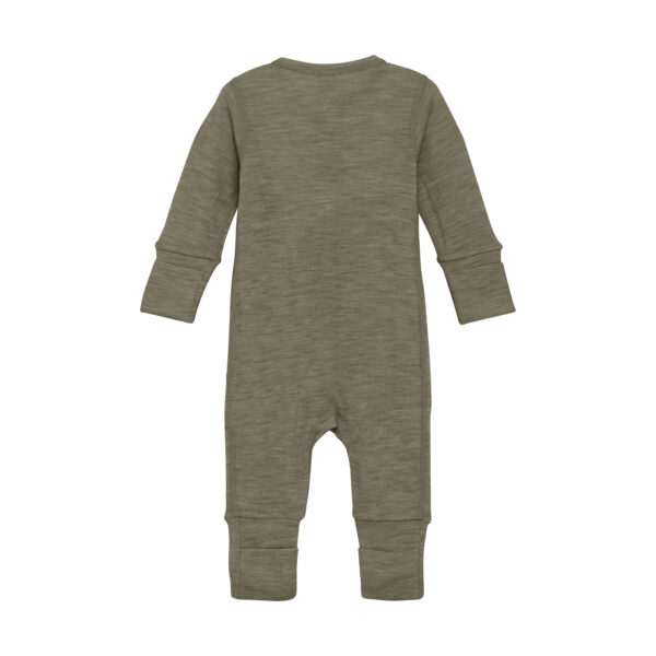 Celavi Merinowoll Rippstrick Strampler Dusky Green – Bild 3