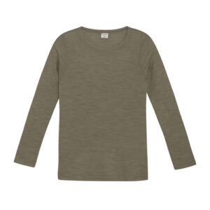 Celavi Merinowoll Langarmshirt Dusky Green