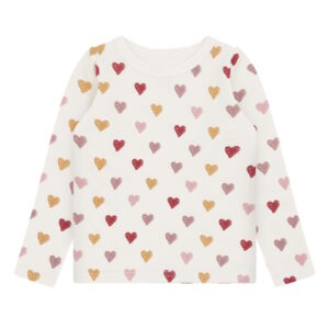 Hust&Claire Woll-Bambus Langarmshirt Hearts Puff