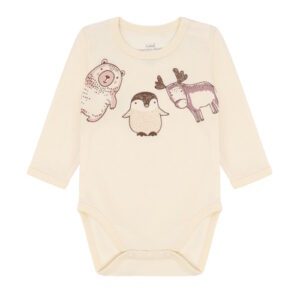 Hust&Claire Wolle-Bambus Body Tiere rosa