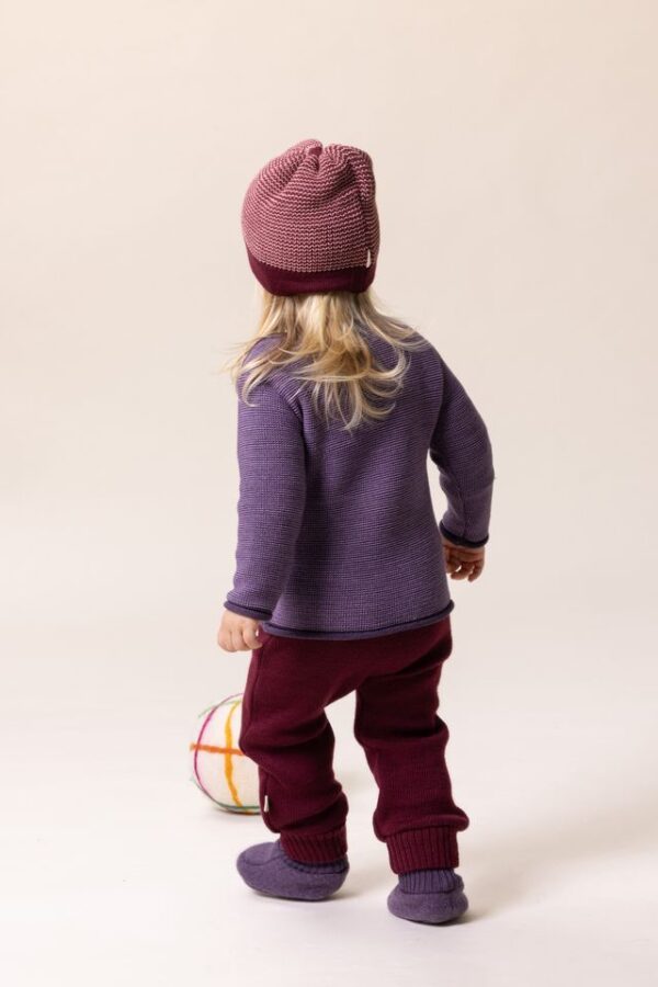 Disana Melange Pullover Aubergine-Flieder – Bild 3