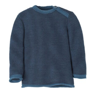 Disana Melange Pullover Taubenblau-Indigo
