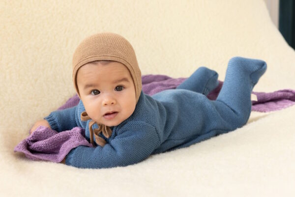 Disana Strick-Overall taubenblau – Bild 2
